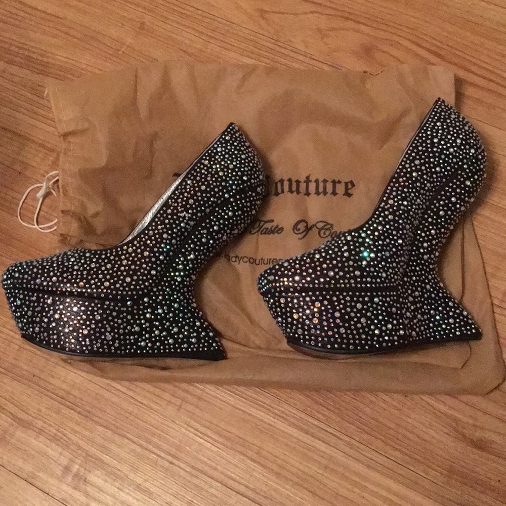 Lady couture rhinestone shoes